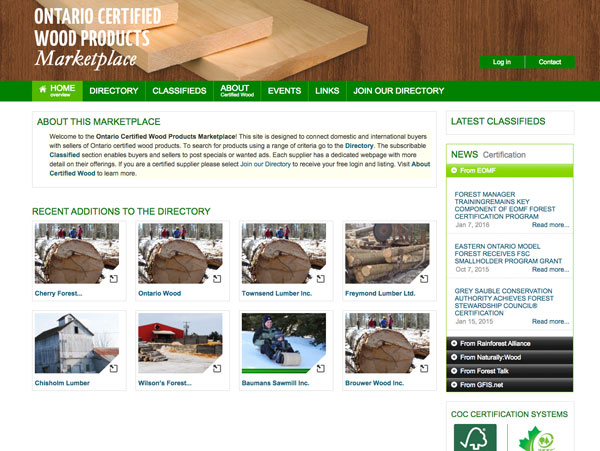 Ontario Certified Wood Products