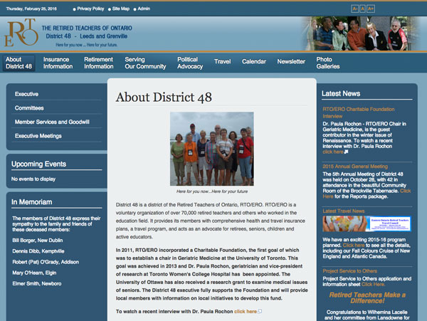 Retired Teacher of Ontario - District 48